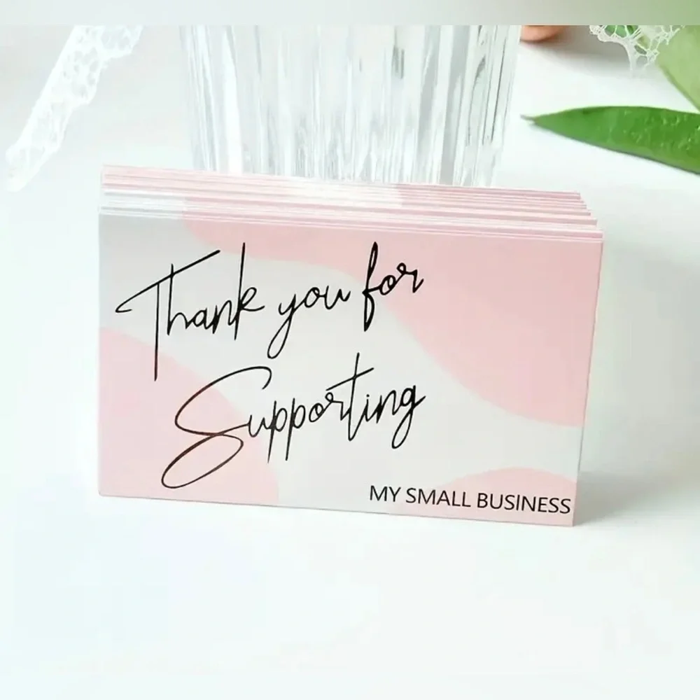 50 Thank you cards for resellers or your small business. Business card size